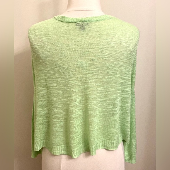 Torrid Lime Green Ribbed Knit Open Front Long Sleeve Thin Casual Cardigan SZ 3X - Picture 7 of 10